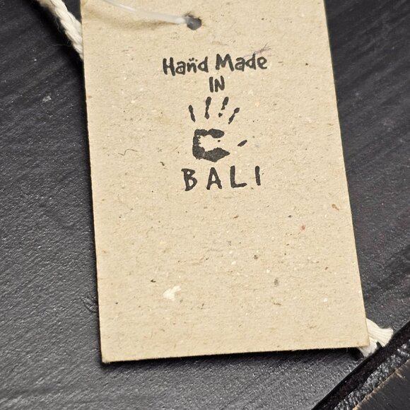 New Earthbound Trading Co Artisan Folk Art Wood Mirror Wall Hand Made Elephant - Picture 9 of 16